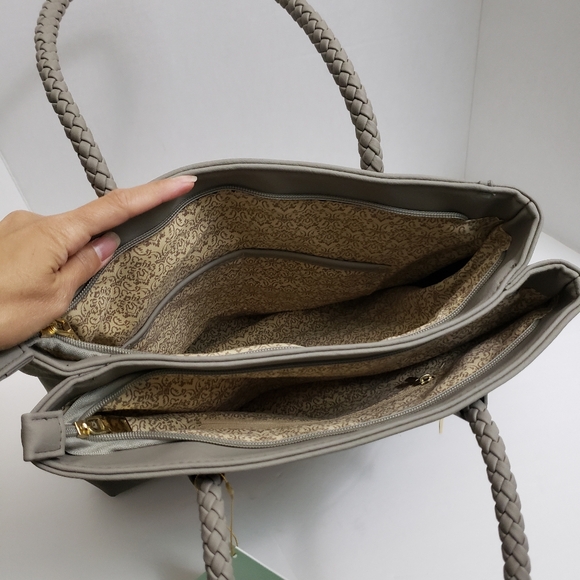 Ivy London Gray Medium Zippered Bag Purse - Picture 12 of 16